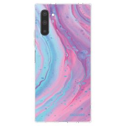 Átlátszó szilikon tok az alábbi mobiltelefonokra Samsung Galaxy Note 10 N970F - Pink liquid