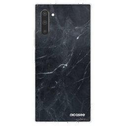 Átlátszó szilikon tok az alábbi mobiltelefonokra Samsung Galaxy Note 10 N970F - Black marble