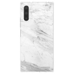 Átlátszó szilikon tok az alábbi mobiltelefonokra Samsung Galaxy Note 10 N970F - White marble