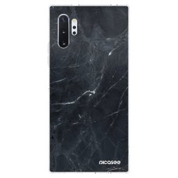 Átlátszó szilikon tok az alábbi mobiltelefonokra Samsung Galaxy Note 10+ N975F - Black marble