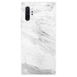 Átlátszó szilikon tok az alábbi mobiltelefonokra Samsung Galaxy Note 10+ N975F - White marble
