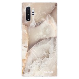 Átlátszó szilikon tok az alábbi mobiltelefonokra Samsung Galaxy Note 10+ N975F - Cream marble