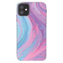 Átlátszó szilikon tok az alábbi mobiltelefonokra Apple iPhone 11 - Pink liquid