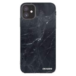 Átlátszó szilikon tok az alábbi mobiltelefonokra Apple iPhone 11 - Black marble