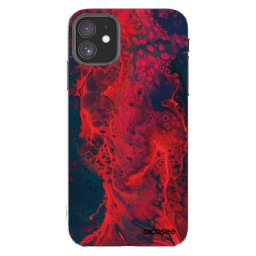 Átlátszó szilikon tok az alábbi mobiltelefonokra Apple iPhone 11 - Organic red