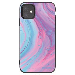Fekete szilikon tok az alábbi mobiltelefonokra Apple iPhone 11 - Pink liquid