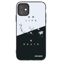 Fekete szilikon tok az alábbi mobiltelefonokra Apple iPhone 11 - Life - Death
