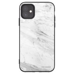 Fekete szilikon tok az alábbi mobiltelefonokra Apple iPhone 11 - White marble