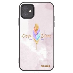 Fekete szilikon tok az alábbi mobiltelefonokra Apple iPhone 11 - Carpe Diem