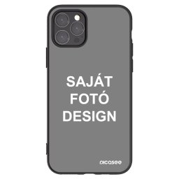 Fekete szilikon tok az alábbi mobiltelefonokra Apple iPhone 11 Pro - Saját fotó/motívum