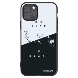 Fekete szilikon tok az alábbi mobiltelefonokra Apple iPhone 11 Pro - Life - Death