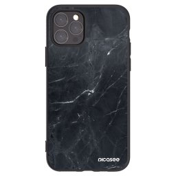 Fekete szilikon tok az alábbi mobiltelefonokra Apple iPhone 11 Pro - Black marble