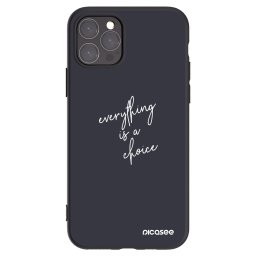 Fekete szilikon tok az alábbi mobiltelefonokra Apple iPhone 11 Pro - Everything is a choice