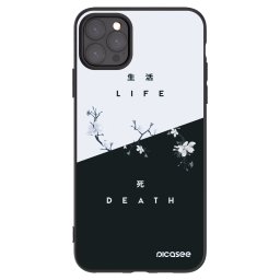 Fekete szilikon tok az alábbi mobiltelefonokra Apple iPhone 11 Pro Max - Life - Death