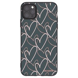 Fekete szilikon tok az alábbi mobiltelefonokra Apple iPhone 11 Pro Max - Lots of love