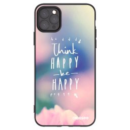 Fekete szilikon tok az alábbi mobiltelefonokra Apple iPhone 11 Pro Max - Think happy be happy