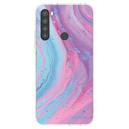 Átlátszó szilikon tok az alábbi mobiltelefonokra Xiaomi Redmi Note 8 - Pink liquid