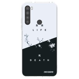 Átlátszó szilikon tok az alábbi mobiltelefonokra Xiaomi Redmi Note 8 - Life - Death