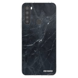 Átlátszó szilikon tok az alábbi mobiltelefonokra Xiaomi Redmi Note 8 - Black marble