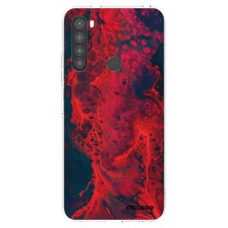Átlátszó szilikon tok az alábbi mobiltelefonokra Xiaomi Redmi Note 8 - Organic red
