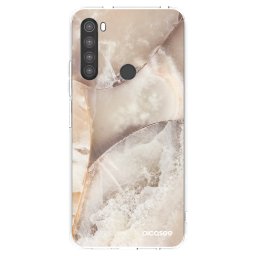 Átlátszó szilikon tok az alábbi mobiltelefonokra Xiaomi Redmi Note 8 - Cream marble