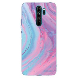 Átlátszó szilikon tok az alábbi mobiltelefonokra Xiaomi Redmi Note 8 Pro - Pink liquid