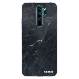 Átlátszó szilikon tok az alábbi mobiltelefonokra Xiaomi Redmi Note 8 Pro - Black marble