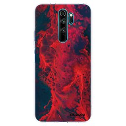 Átlátszó szilikon tok az alábbi mobiltelefonokra Xiaomi Redmi Note 8 Pro - Organic red