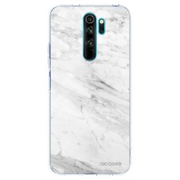 Átlátszó szilikon tok az alábbi mobiltelefonokra Xiaomi Redmi Note 8 Pro - White marble