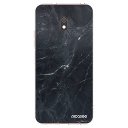 Átlátszó szilikon tok az alábbi mobiltelefonokra Xiaomi Redmi 8A - Black marble