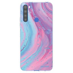 Átlátszó szilikon tok az alábbi mobiltelefonokra Xiaomi Redmi Note 8T - Pink liquid