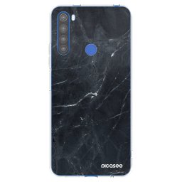 Átlátszó szilikon tok az alábbi mobiltelefonokra Xiaomi Redmi Note 8T - Black marble
