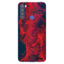 Átlátszó szilikon tok az alábbi mobiltelefonokra Xiaomi Redmi Note 8T - Organic red