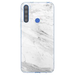 Átlátszó szilikon tok az alábbi mobiltelefonokra Xiaomi Redmi Note 8T - White marble