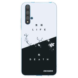 Átlátszó szilikon tok az alábbi mobiltelefonokra Huawei Nova 5T - Life - Death