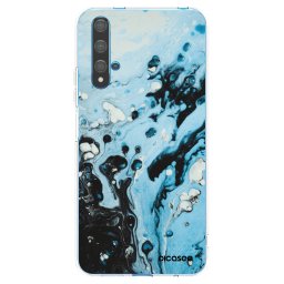 Átlátszó szilikon tok az alábbi mobiltelefonokra Huawei Nova 5T - Organic blue