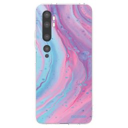 Átlátszó szilikon tok az alábbi mobiltelefonokra Xiaomi Mi Note 10 (Pro) - Pink liquid