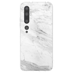 Átlátszó szilikon tok az alábbi mobiltelefonokra Xiaomi Mi Note 10 (Pro) - White marble