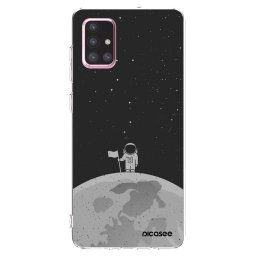 Átlátszó szilikon tok az alábbi mobiltelefonokra Samsung Galaxy A71 A715F - Astronaut