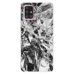 Átlátszó szilikon tok az alábbi mobiltelefonokra Samsung Galaxy A71 A715F - Chrome