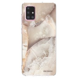 Átlátszó szilikon tok az alábbi mobiltelefonokra Samsung Galaxy A71 A715F - Cream marble