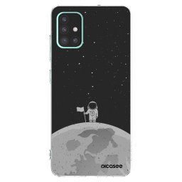 Átlátszó szilikon tok az alábbi mobiltelefonokra Samsung Galaxy A51 A515F - Astronaut