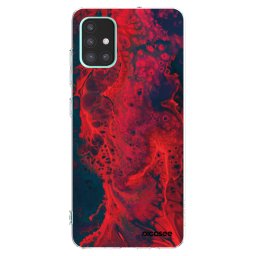Átlátszó szilikon tok az alábbi mobiltelefonokra Samsung Galaxy A51 A515F - Organic red
