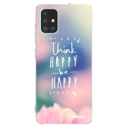 Átlátszó szilikon tok az alábbi mobiltelefonokra Samsung Galaxy A51 A515F - Think happy be happy
