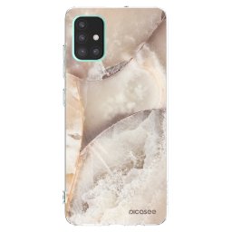 Átlátszó szilikon tok az alábbi mobiltelefonokra Samsung Galaxy A51 A515F - Cream marble