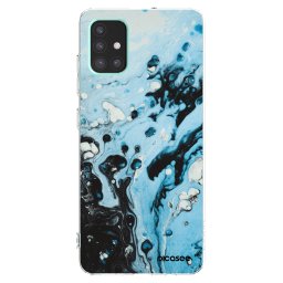 Átlátszó szilikon tok az alábbi mobiltelefonokra Samsung Galaxy A51 A515F - Organic blue