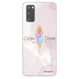 Átlátszó szilikon tok az alábbi mobiltelefonokra Samsung Galaxy S20 G980F - Carpe Diem