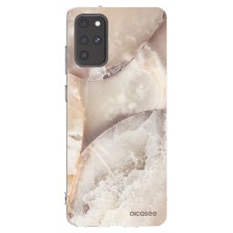 Átlátszó szilikon tok az alábbi mobiltelefonokra Samsung Galaxy S20+ G985F - Cream marble