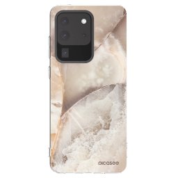 Átlátszó szilikon tok az alábbi mobiltelefonokra Samsung Galaxy S20 Ultra 5G G988F - Cream marble