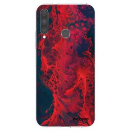 Átlátszó szilikon tok az alábbi mobiltelefonokra Huawei P40 Lite E - Organic red